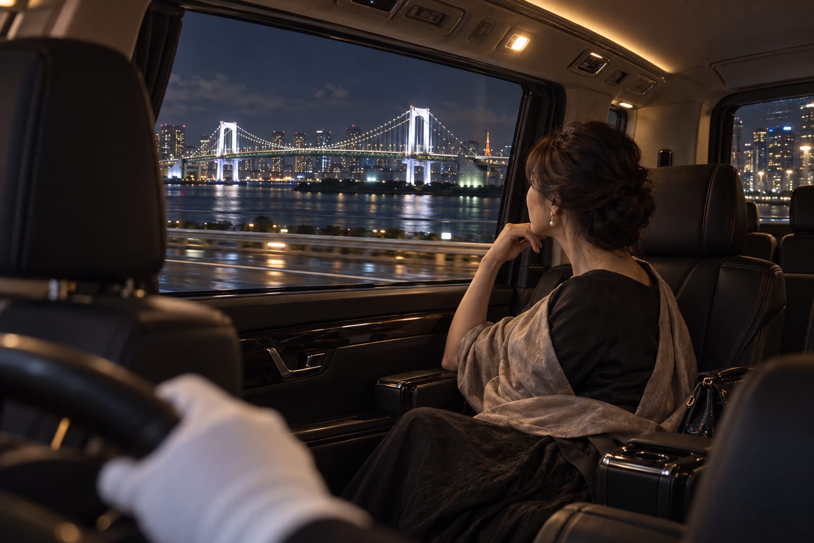 館への移動に使う車の外観